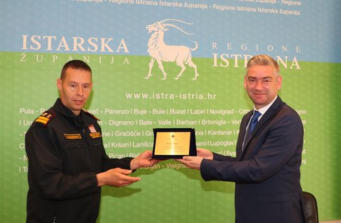 Župan Miletić primio Glavnog vatrogasnog zapovjednika Republike Hrvatske Tucakovića i predsjednika Hrvatske vatrogasne zajednice Sanadera