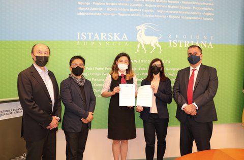 La neoeletta vicepresidente della Regione Istriana Jessica Acquavita ha ricevuto una delegazione della Corea del Sud