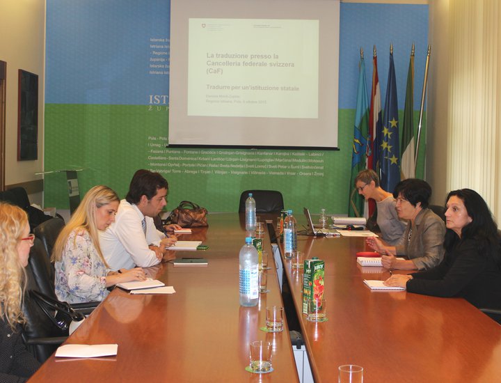 Conferenza sul tema "La traduzione presso la Cancelleria federale svizzera"
