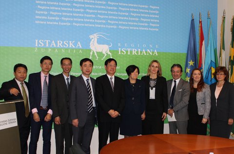 La delegazione della provincia cinese dello Zhejiang in visita alla Regione Istriana