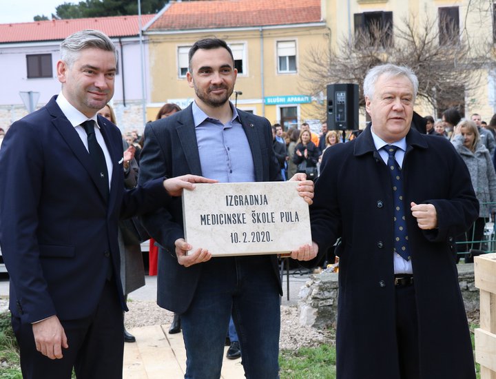 Polaganjem kamena temeljca otvoreno gradilište nove Medicinske škole Pula