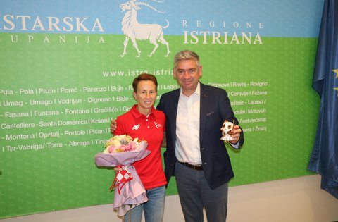 Ricevimento dal presidente Miletić per Mikela Ristoski: con costanza e impegno si ottengono grandi risultati!