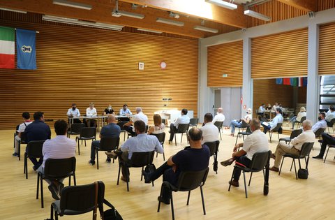 Incontro coordinativo organizzato dal presidente Boris Miletić sul tema del lavoro del CRGR Kaštijun