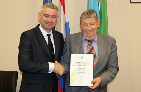 Il presidente Miletić ha organizzato un ricevimento per il donatore Milan Grozić