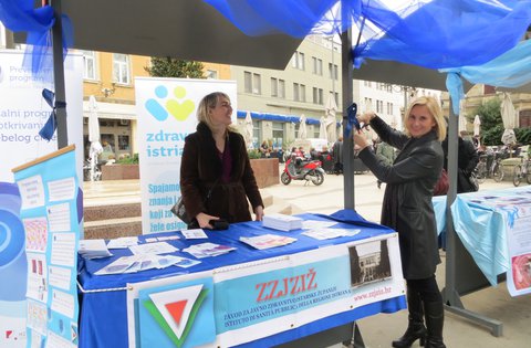 Provedene aktivnosti u sklopu obilježavanja 1. ožujka Dana u plavom i ožujka - Europskog mjeseca svjesnosti o kolorektalnom raku