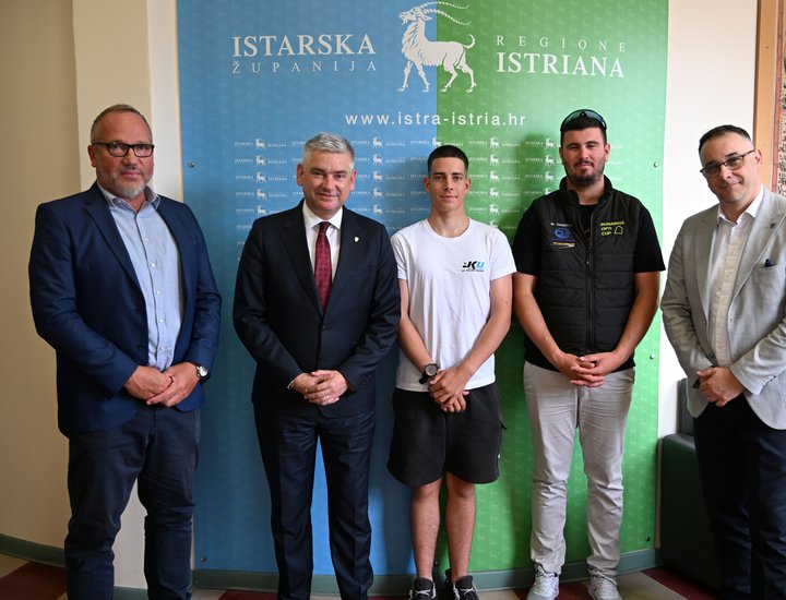 Župan Boris Miletić primio mladog državnog prvaka u jedrenju Edija Jurmana