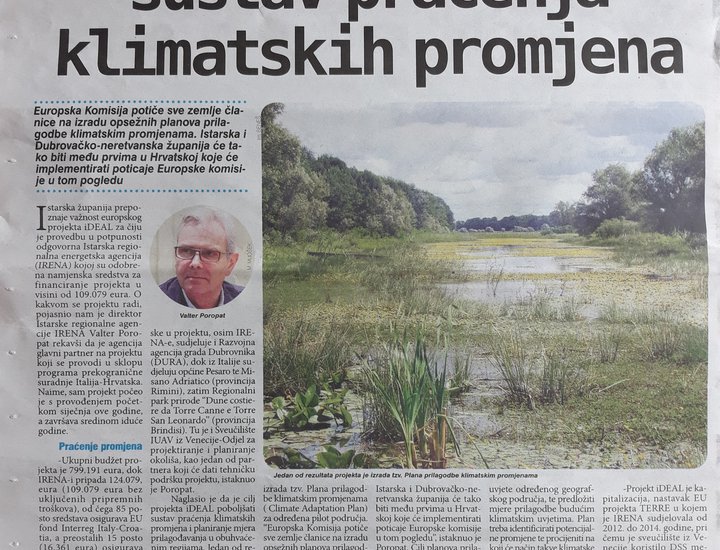 IRENA - Glas Istre predstavio EU projekt iDEAL i FIRECE koje provodi IRENA