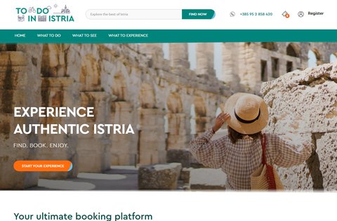 Scoprite l'Istria con To Do in Istria - una piattaforma di prenotazione unica che riunisce la migliore offerta della penisola in un unico posto