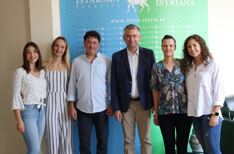 Ricevimento dal presidente Miletić per il Club di pattinaggio Uljanik